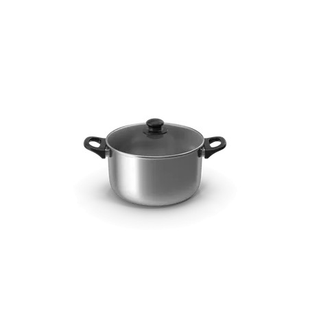 Silver Pot With Glass Cap